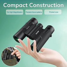 Load image into Gallery viewer, occer 15x25 High Powered Binoculars for Adults Kids with Clear Vision - Compact Binoculars with High Magnification - Mini Travel Binocular for Bird Watching Cruise Nature Walk Concert
