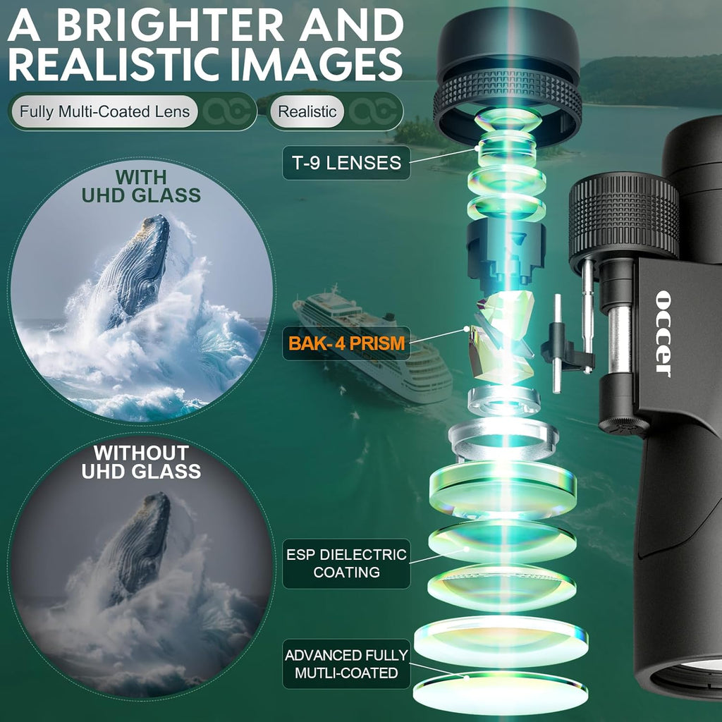 OC Explorer 12x50 Binoculars - Black