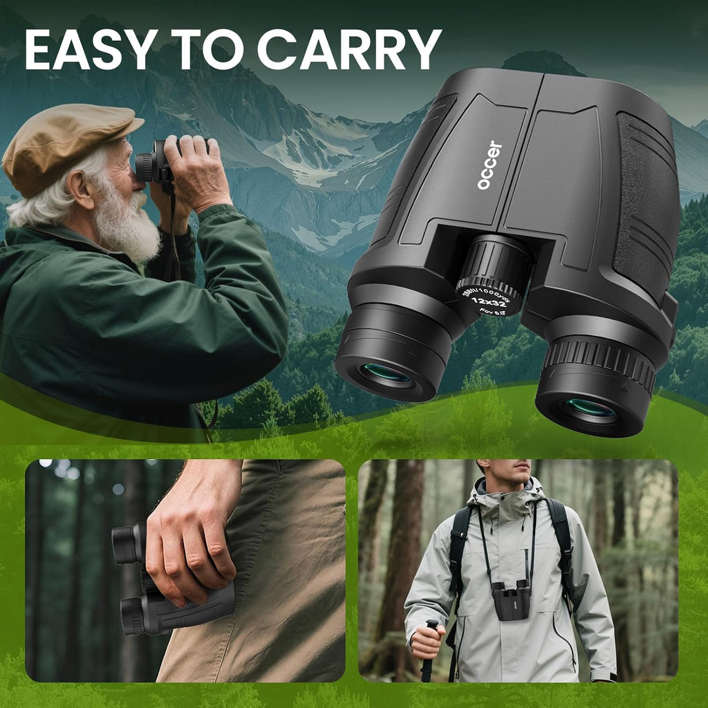 Occer 12x32 Compact Binoculars for Adults High Powered