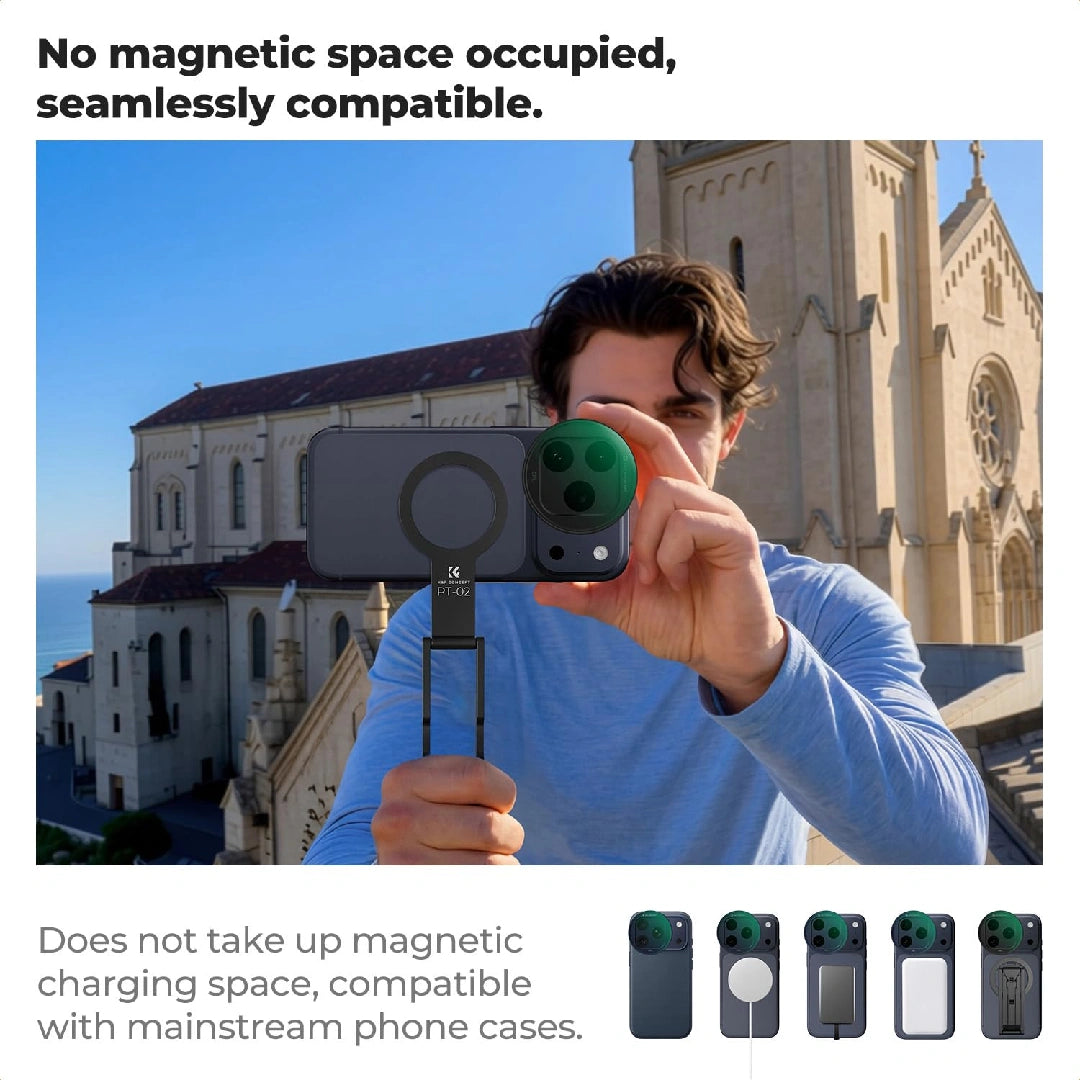 67mm CPL Filter for Phone/DSLR, HD Circular Polarizer Polarizing Filter with Universal Clip