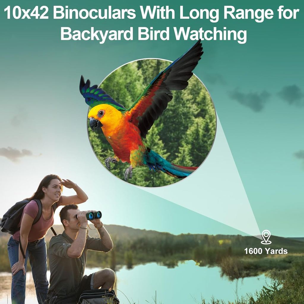 OC Freeman 10x42 Binoculars - Green