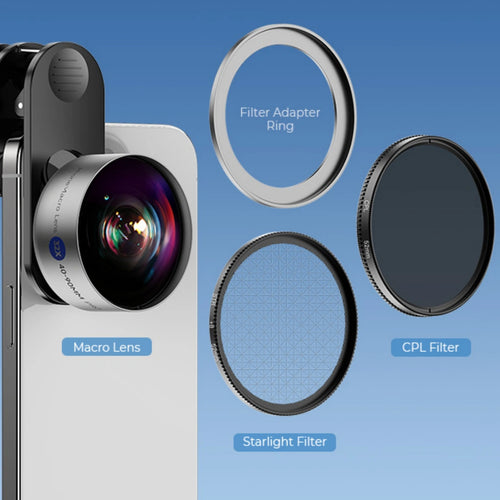 32X Magnification 40-90mm Focus Macro Lens for Smartphones Professional Photography External Lens