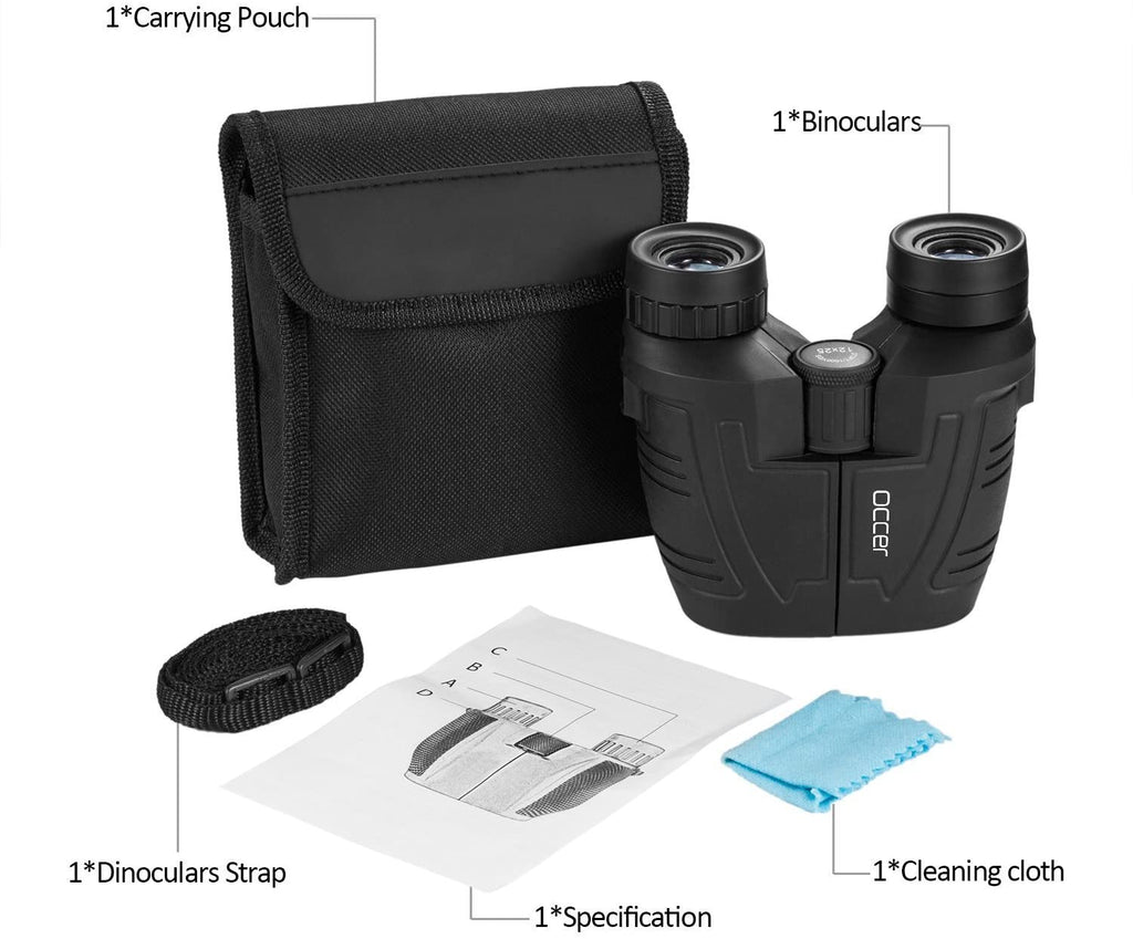 Occer 12x25 Compact Binoculars for Adults and Kids
