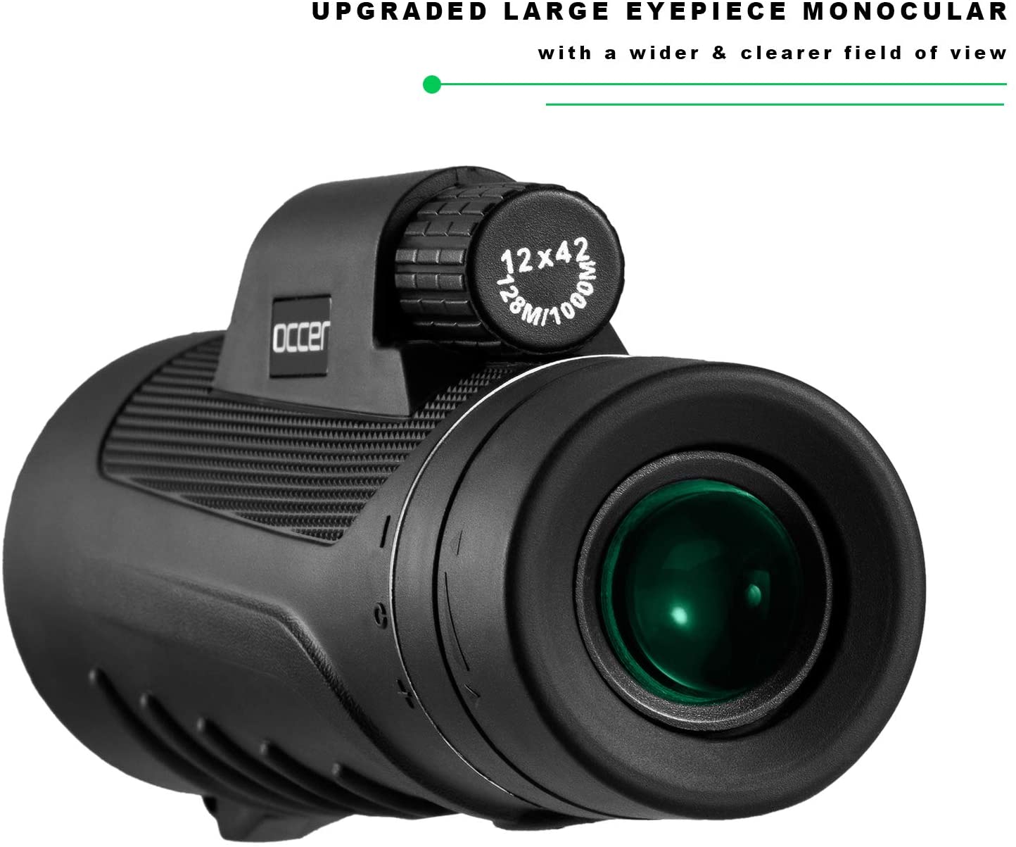 Occer Upgraded 12X42 HD Compact Monocular Telescope for Adults