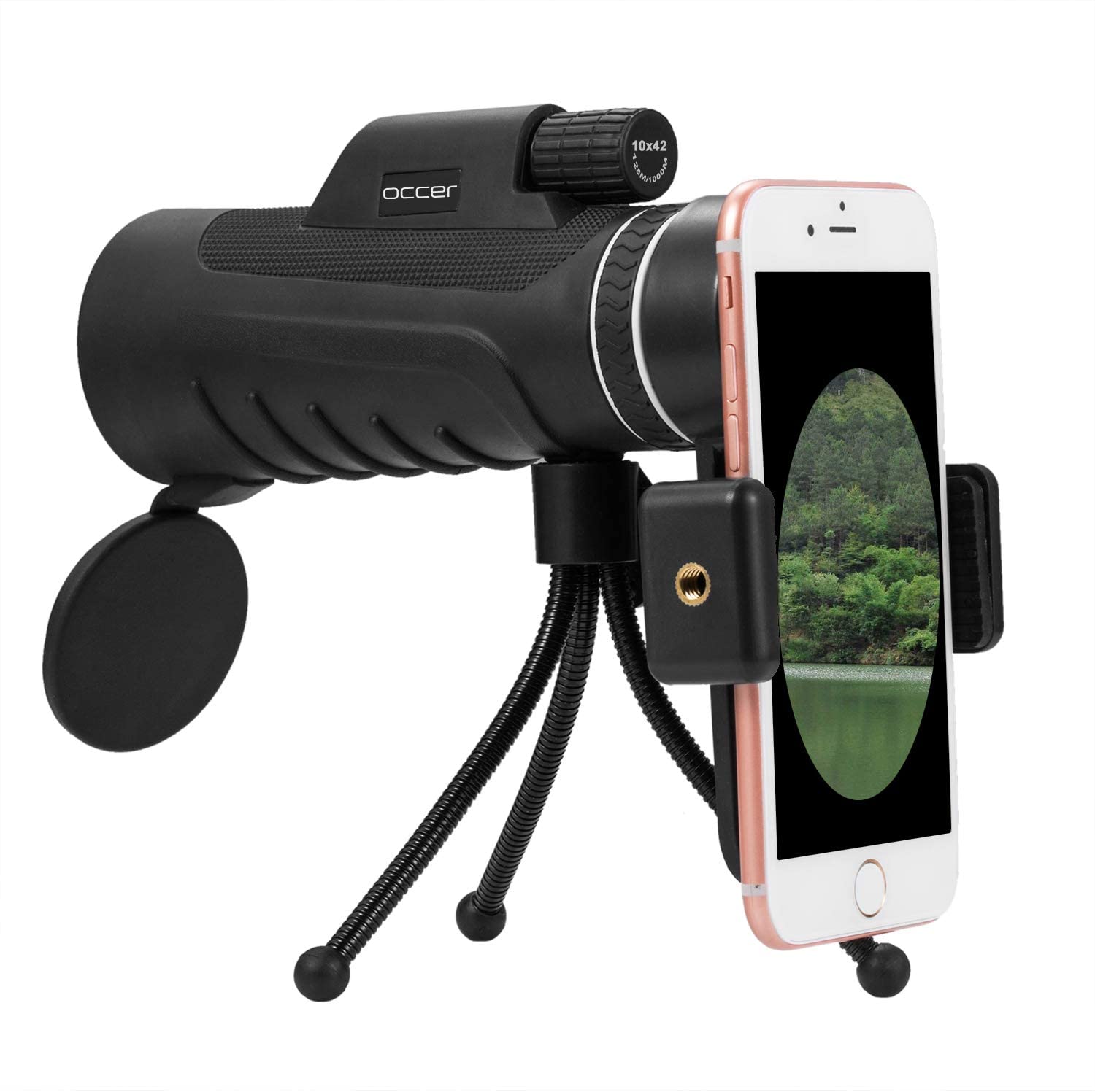 Occer 10X42 High Power Monocular Telescope HD Dual Focus Scope