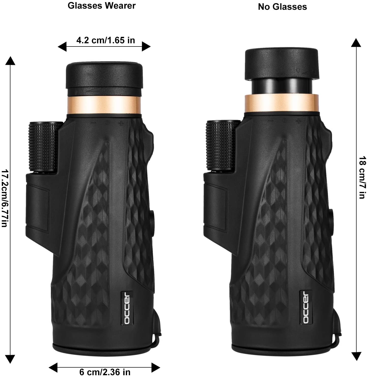 Occer 12x50 High Power Monocular Telescope for Adults